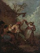Jean-Antoine Watteau Peasant Dance oil painting reproduction